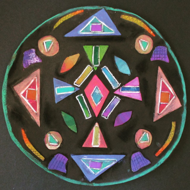 Collagraph Mandalas | www.smallhandsbigart.com