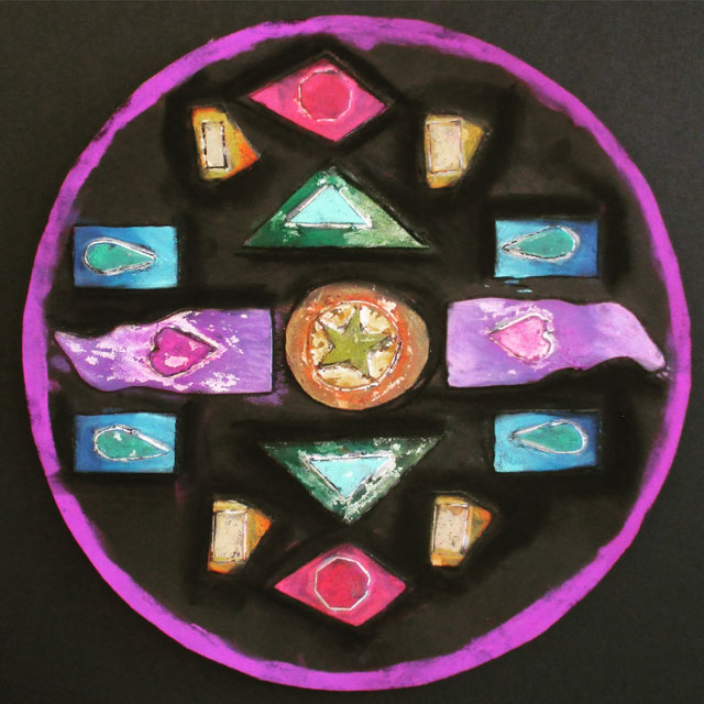 Collagraph Mandalas | www.smallhandsbigart.com