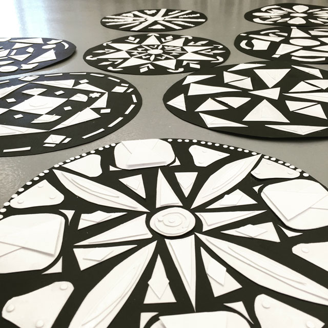 Kaleidoscope Mandala Collagraphs | www.smallhandsbigart.com