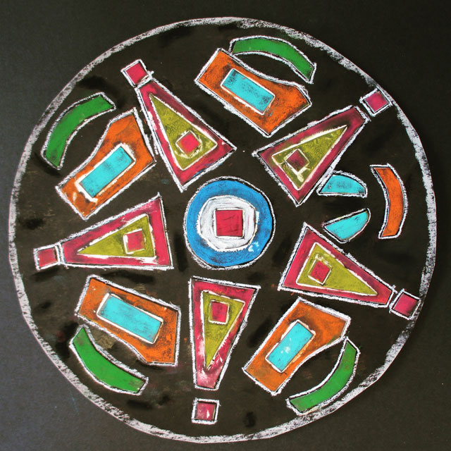 Collagraph Mandalas | www.smallhandsbigart.com