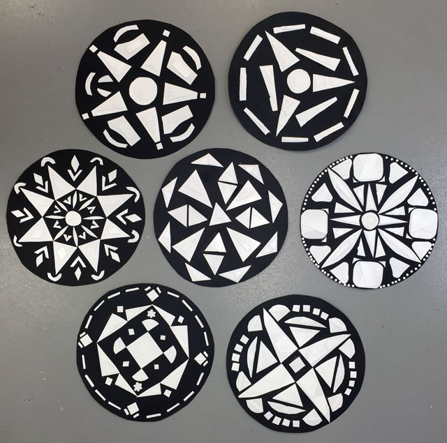 Kaleidoscope Mandala Collagraphs | www.smallhandsbigart.com