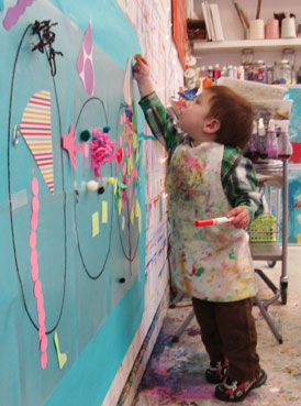 sticky faces | www.smallhandsbigart.com/blog Toddler Art Project from Small Hands Big Art