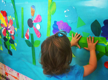 Spring Flower Sticky Wall | www.smallhandsbigart.com/blog