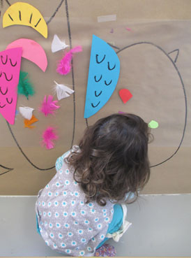 Spring Sticky Wall | www.smallhandsbigart.com/blog