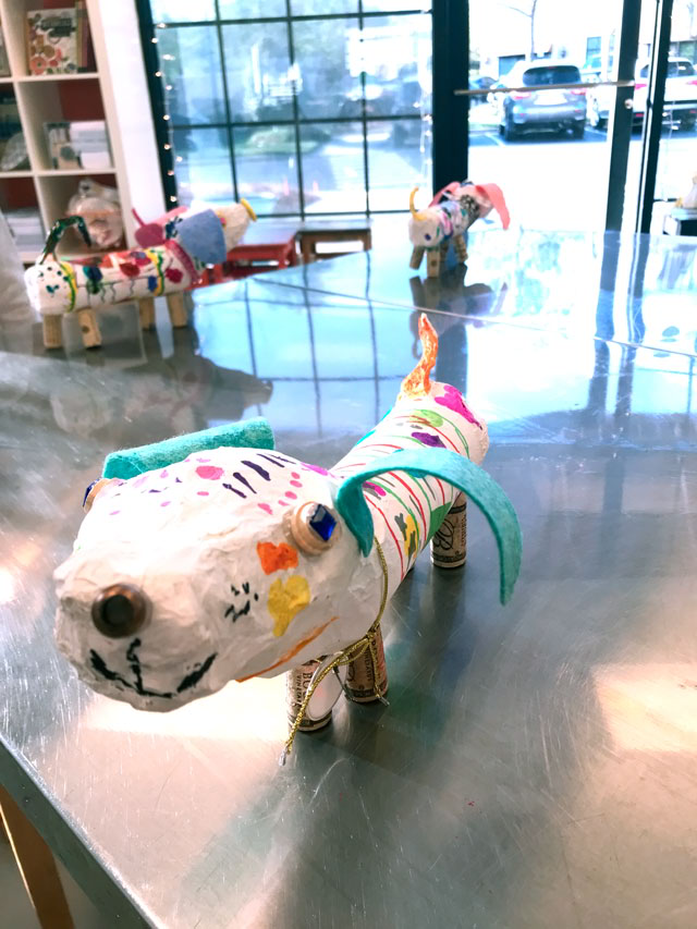 Papier Mache Wiener Dog // www.smallhandsbigart.com