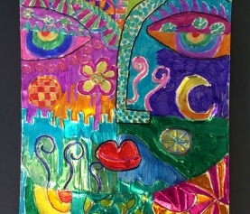 High School Acrylic Painting: A Kaleidoscope of Color - Fun, Easy Radi – A  Space to Create Art