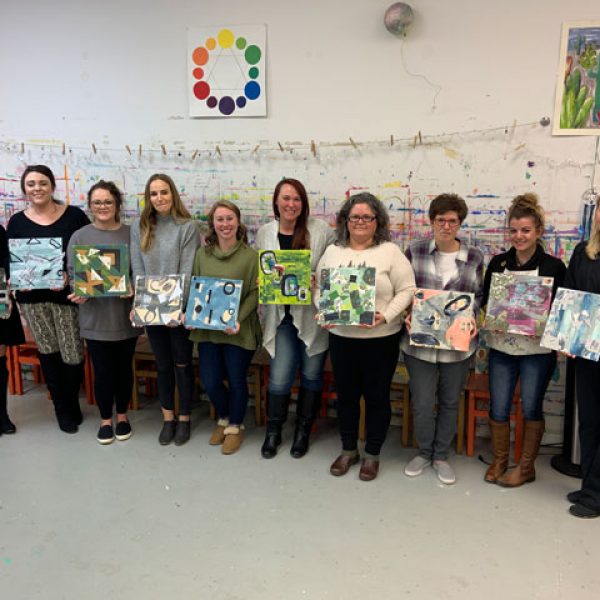 Adult Layered Mixed Media Workshop / Small Hands Big Art