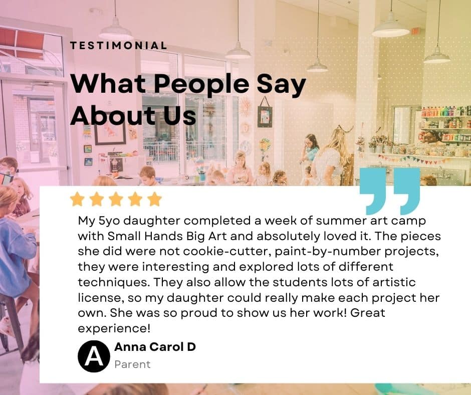 Small Hands Big Art Customer Testimonial