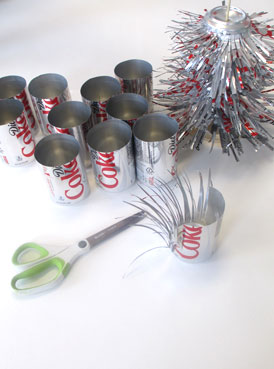 coke can christmas tree | www.smallhandsbigart.com/blog