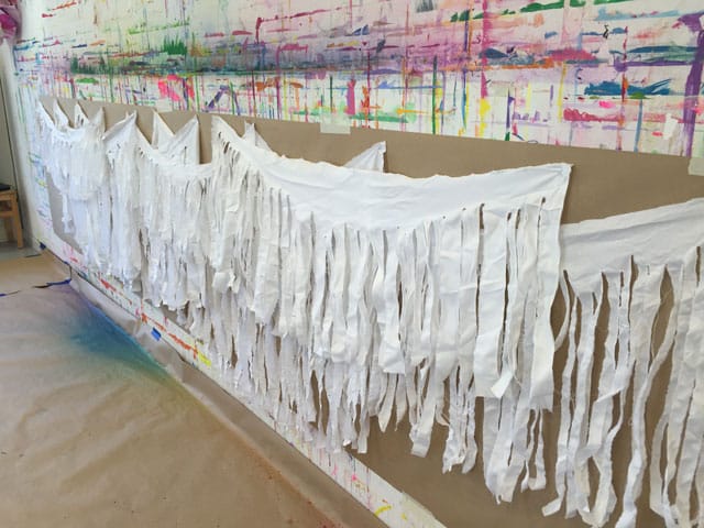 Fringe Fabric Wall | www.smallhandsbigart.com