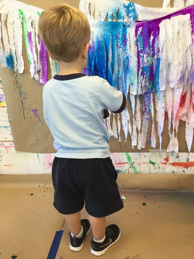 Fringe Fabric Wall | www.smallhandsbigart.com
