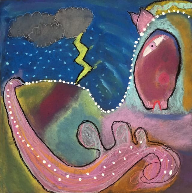 Laurel Burch inspired horse | www.smallhandsbigart.com