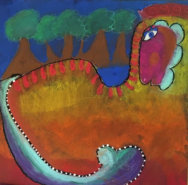 Laurel Burch inspired horse | www.smallhandsbigart.com