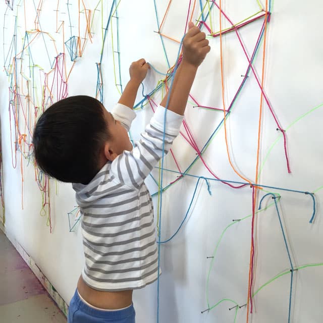 giant string art wall | www.smallhandsbigart.com