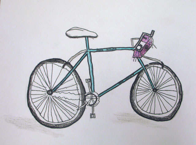 Bicycle Illustrations - a middle school drawing lesson