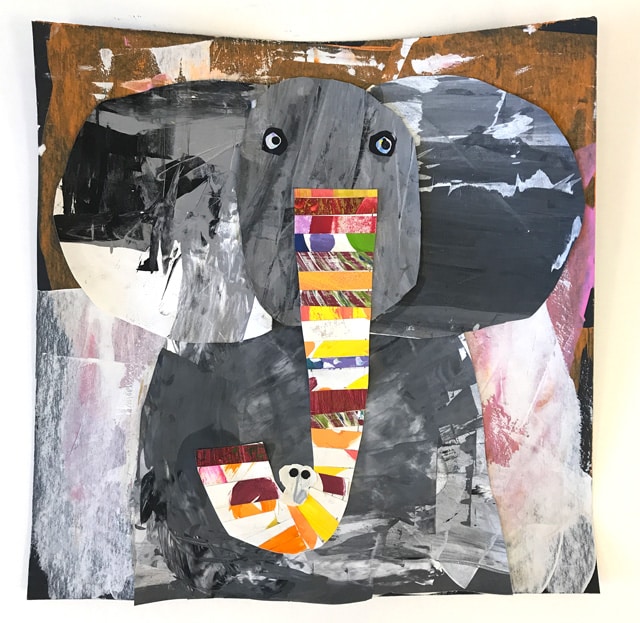 Melanie Mikecz Inspired Elephant Collage // www.smallhandsbigart.com