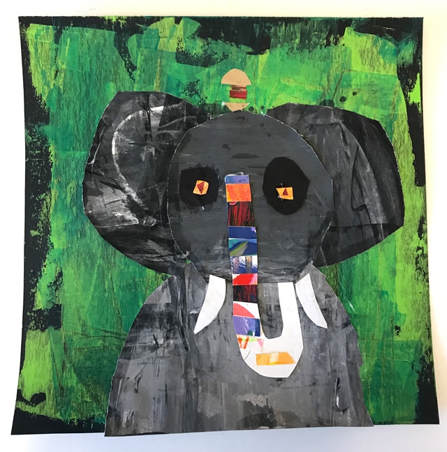 Melanie Mikecz Inspired Elephant Collage // www.smallhandsbigart.com