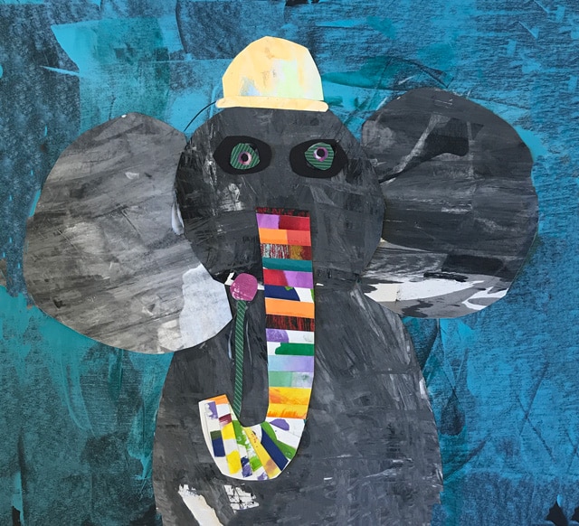 Melanie Mikecz Inspired Elephant Collage // www.smallhandsbigart.com