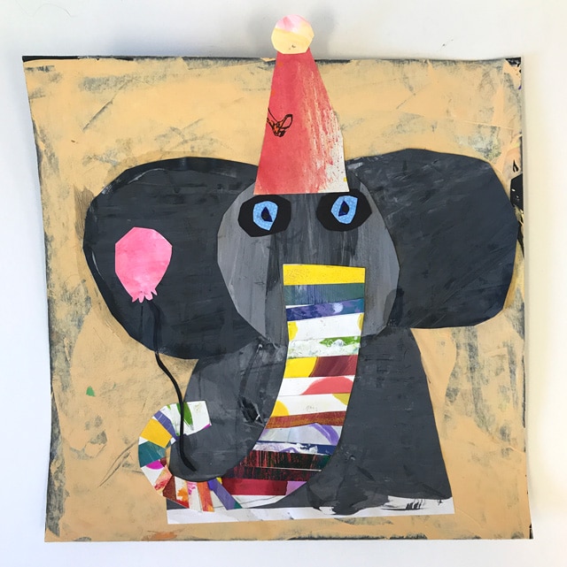 Melanie Mikecz Inspired Elephant Collage // www.smallhandsbigart.com