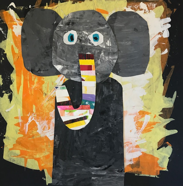 Melanie Mikecz Inspired Elephant Collage // www.smallhandsbigart.com