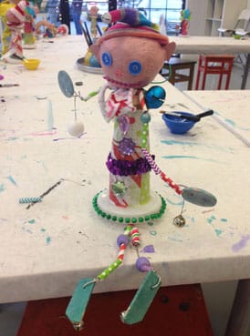 Christmas Mixed Media Elves | Holiday Workshop | www.smallhandsbigart.com