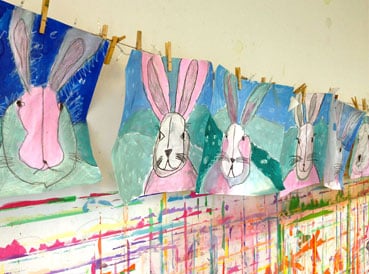 winter hares | www.smallhandsbigart.com/blog