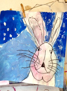 winter hares | www.smallhandsbigart.com/blog