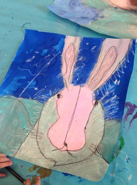 winter hares | www.smallhandsbigart.com/blog