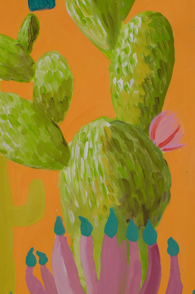 Southwest Cacti Painting Project // www.smallhandsbigart.com