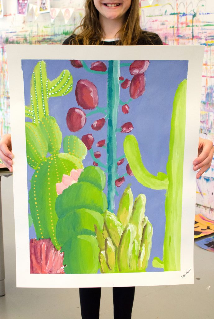 Southwest Cacti Painting Project // www.smallhandsbigart.com
