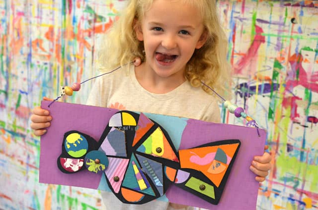 Cardboard Fish Mosaic // Small Hands Big Art Cardboard Fish Mosaic // Small Hands Big Art