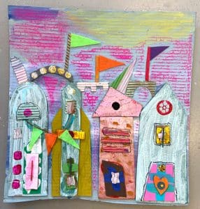 Its a Small World Cardboard Collage