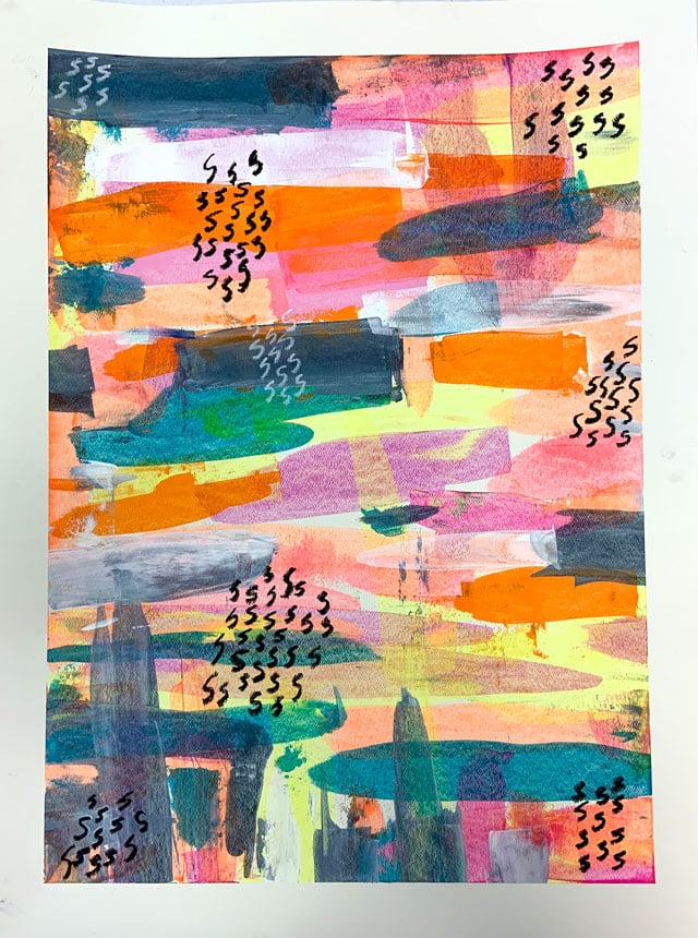 Abstract Scraper Painting - Kids Art Classes, Camps, Parties and Events ...