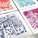 It's a Small World Collagraph Print