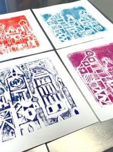 It's a Small World Collagraph Print