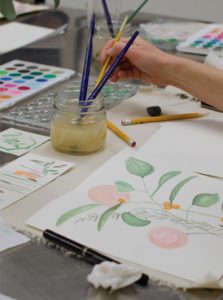 Adult Watercolor Class Charlotte / Small Hands Big Art