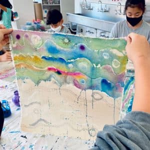 Seascape Textile Painting / Small Hands Big Art