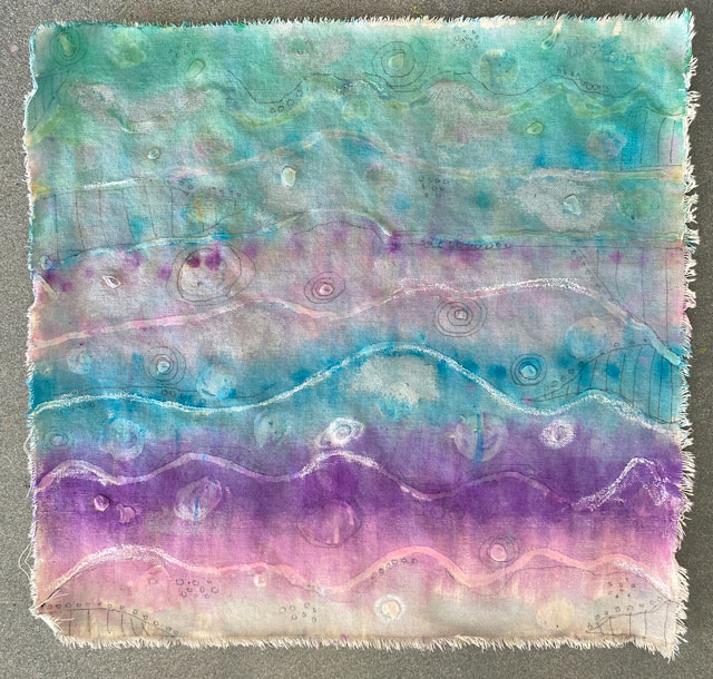 Seascape Textile Painting / Small Hands Big Art