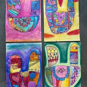 Sanna Annukka Inspired Bird Art Lesson for Kids