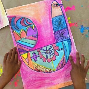 Sanna Annukka Inspired Bird Art Lesson for Kids