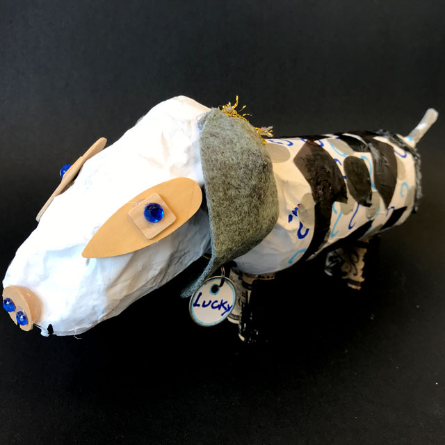 Papier Mache Wiener Dog // www.smallhandsbigart.com