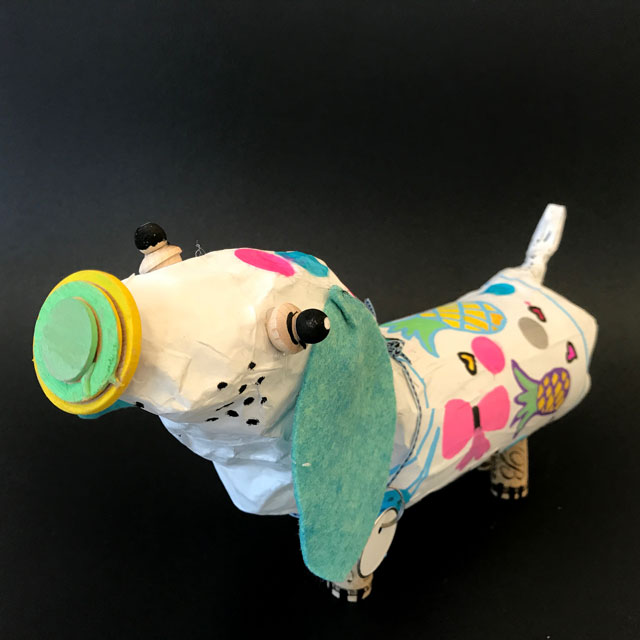 Papier Mache Wiener Dog // www.smallhandsbigart.com