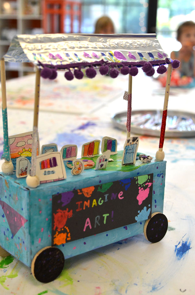 Flea Market Cart Art Project / www.smallhandsbigart.com